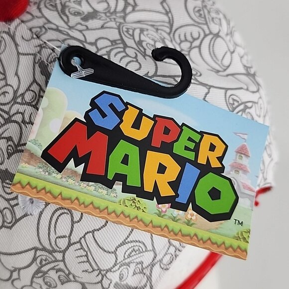 Nintendo Super Mario Snapback Adjustable Hat Cap Red White OS Fits Most - Picture 8 of 16